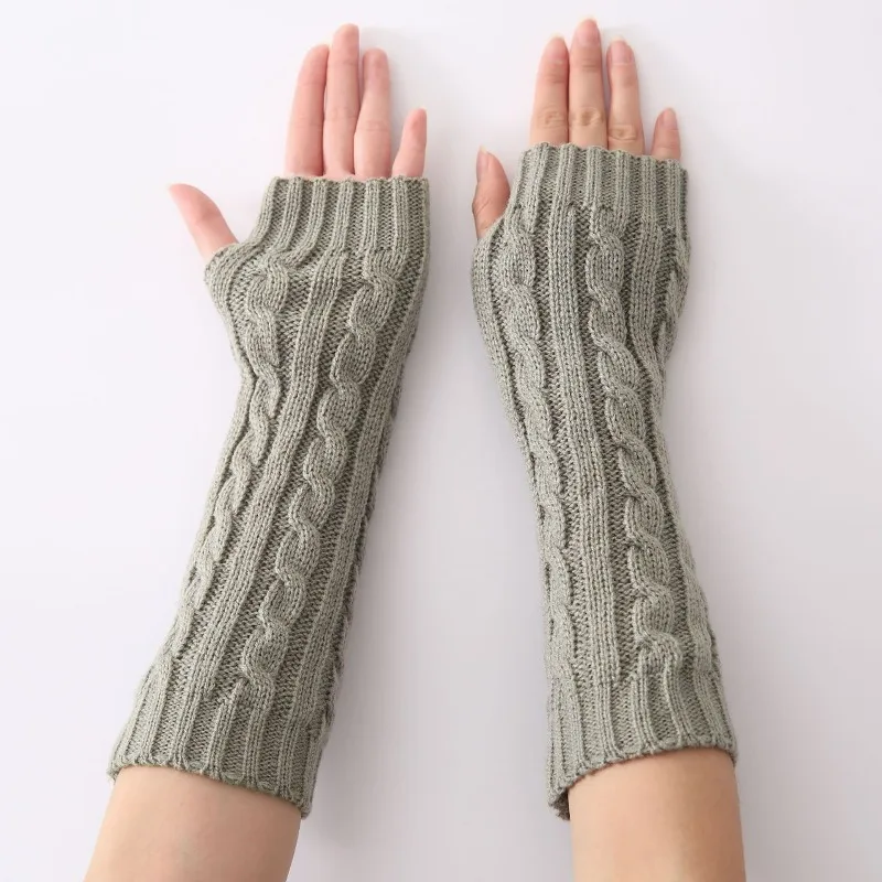 Aotvotee الأكمام للنساء Y2k اكسسوارات مدفئات للذراع شحن مجاني أصابع قفازات الشتاء متماسكة لطيف الأحمر موضة الأكمام الطويلة #5