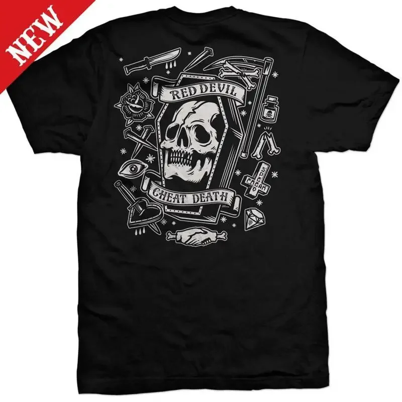 NEW Red Devil Clothing CHEAT DEATH BLACK T Shirt SM 5XL MPT 908 BLK LIMITED