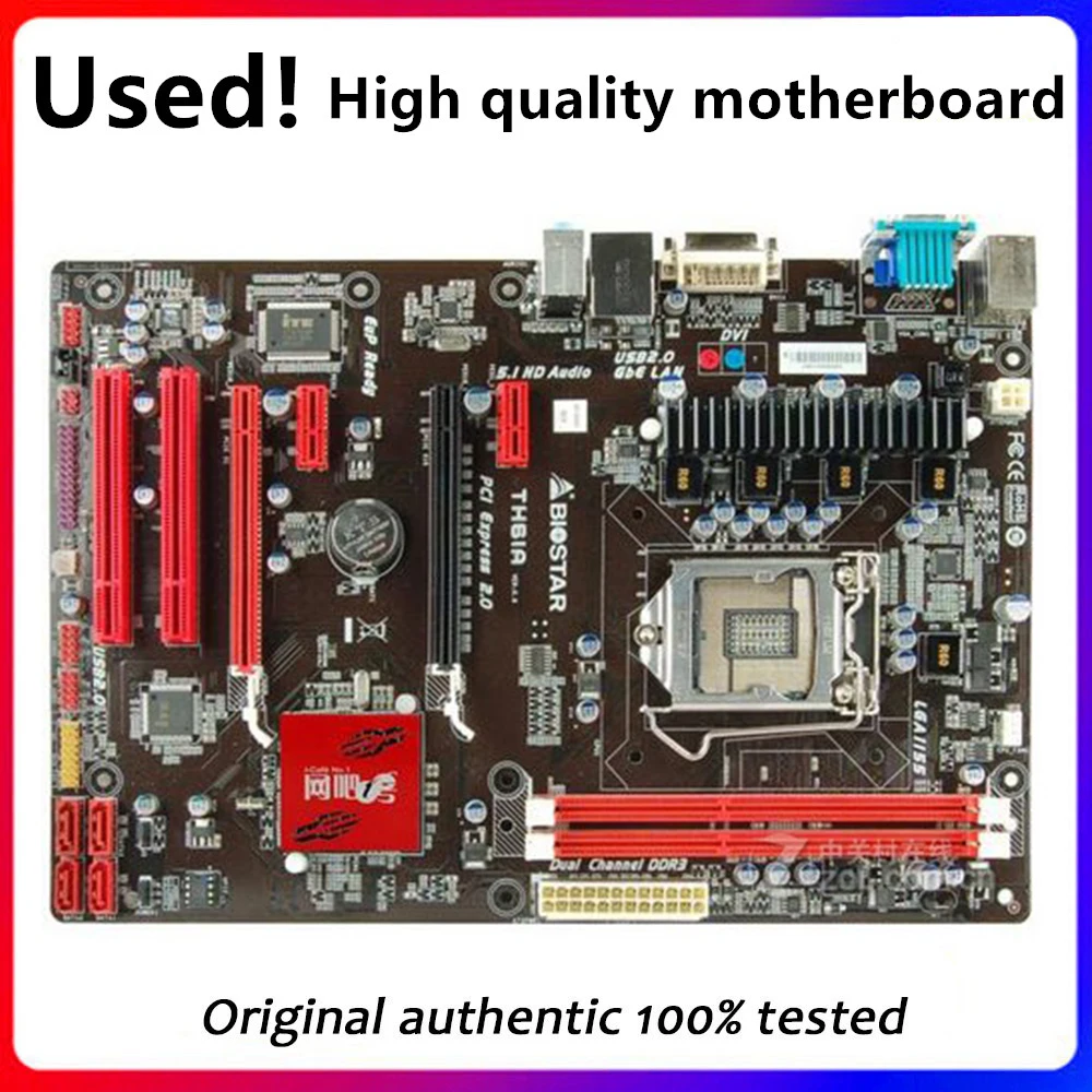 

Материнская плата компьютера Biostar TH61A LGA 11555 DDR3 для Intel H61 H61M, оригинальная материнская плата для настольного компьютера