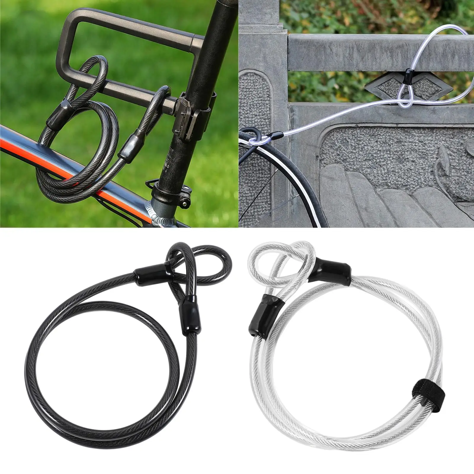 Steel Cable Anti Theft Coated 12mm Thick Braided .2 Security Locking Cable for Gate Motorbike