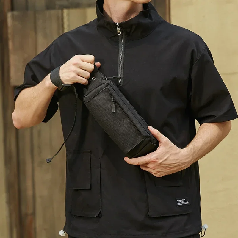 Crossbody Chest Bags for Men 2025 Oxford Waist Pack Male Shoulder Banana Waterproof Fashion Husband Phone Bag Man Belt Pouch