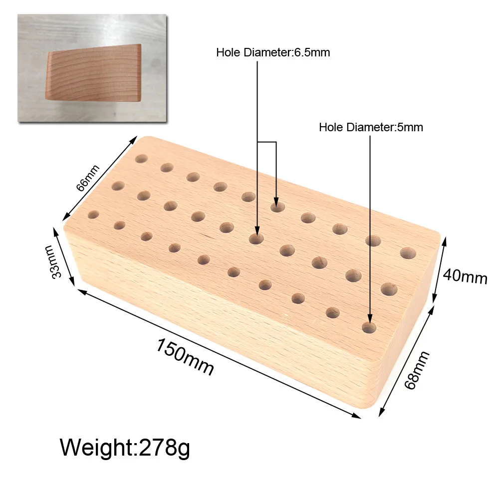 High End 20 Holes 30 Holes Watch Screwdrivers Drilling Pins Collection Storage Wooden Stand Base Tools For Watchmakers Repairing