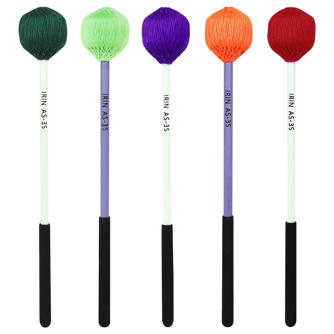 IRIN AS-35 Oversized Bass Marimba Mallet Wrapped Percussion Mallet for Xylophone, Vibraphone & Large Bars Mallet  Drum Sticks