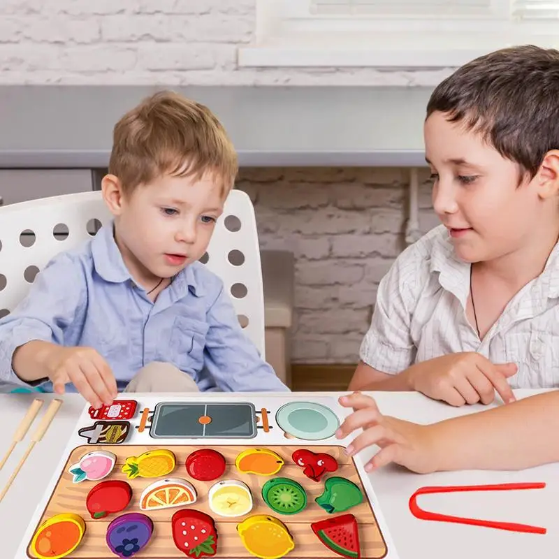 Obstspielzeug-Set aus Holz, Simulationsfrucht, passendes Spielzeug, Holzspiel, Essen, Küchenzubehör für 3, realistische Holz-Obstspielzeuge für Earl