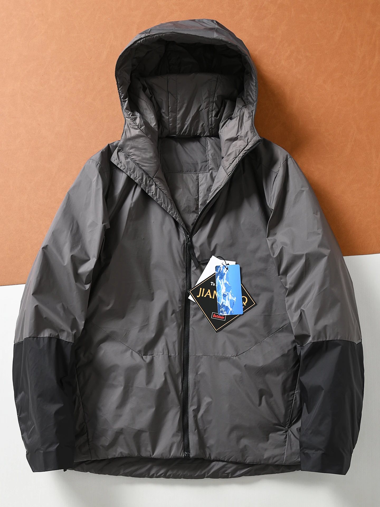 

Легкое уличное хлопковое пальто контрастного цвета с капюшоном и рисунком птицы, теплое модное городское длинное повседневное пальто