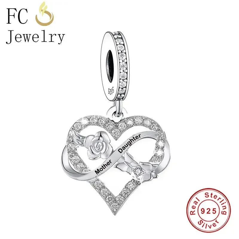 FC Jewelry Fit Original Charm Bracelet 925 Silver You Are My Sunshine Infinity Love Forever Bead For Making Women Berloque DIY