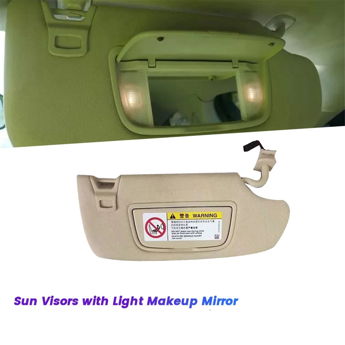 Right Side Sun Visor Makeup Mirror DS73-F04100 for Ford Mondeo Edge Taurus 2013-2019 Sunshading Board DS73F04100UJ3DY0