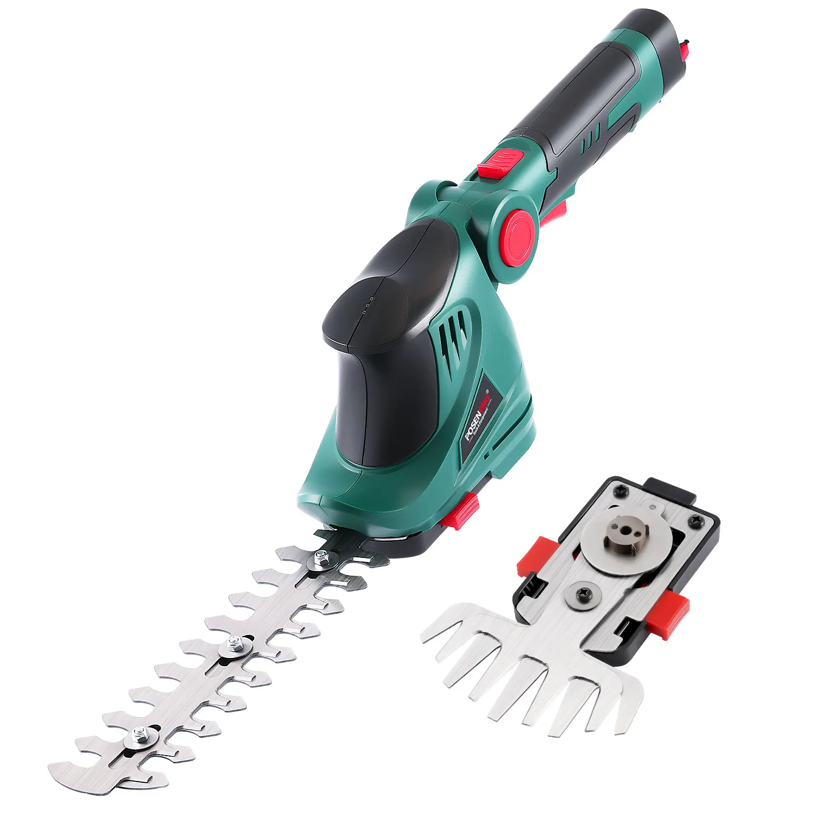 7.2V USB Hedge Trimmer and Grass Shear 1500mAh Lithium-Ion Battery Including Two Blades for Grass and Shrub Quick Change Blade