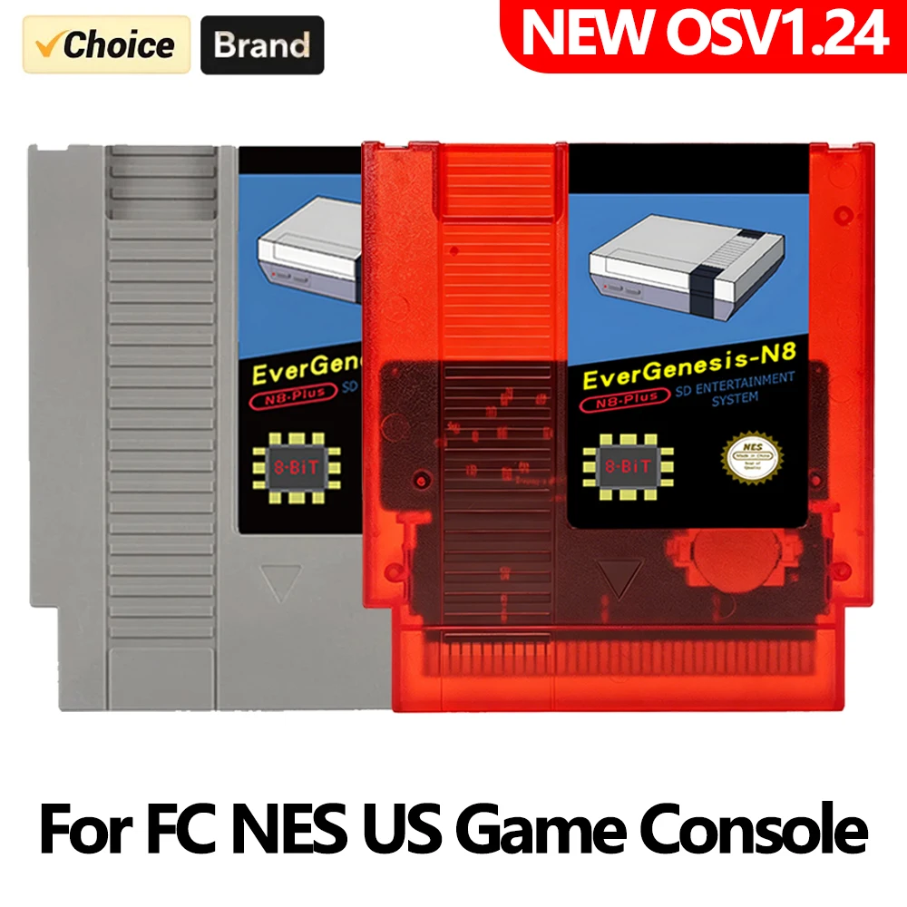 FC NES N8PLUS Flash Card 2000 in 1 OS V1.24 Game Card With 4G TF Card For Family Computer NES US 8-Bit Video Game Console