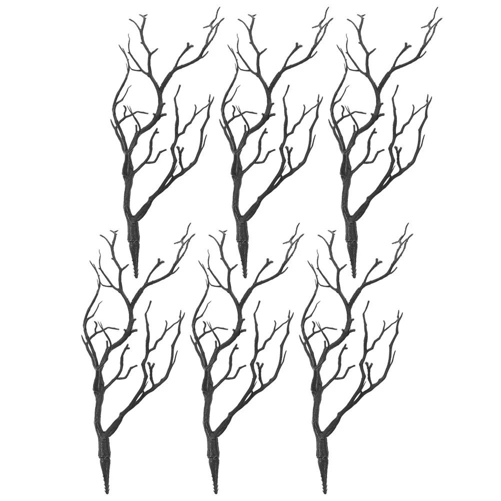 6 Pcs Plant Faux Antler Accessories Vase Filling Branches Dry Fake Dried Black Simulation DIY for Flower Arrangement