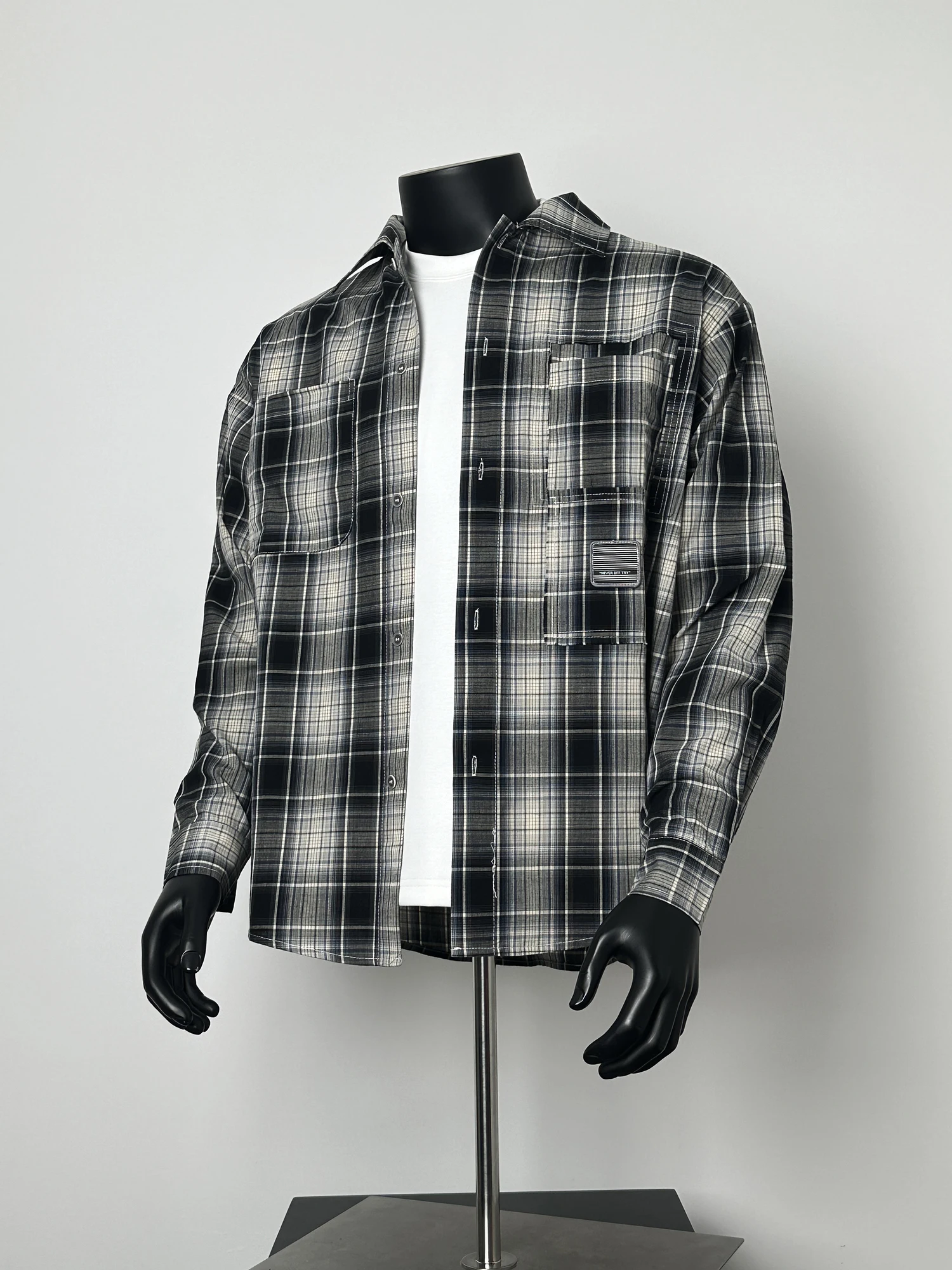

Retro Japanese Sle Long Sve Plaid irt Men's Spring Loose Casual Versatile Button up irt Youth Faion Classic Design