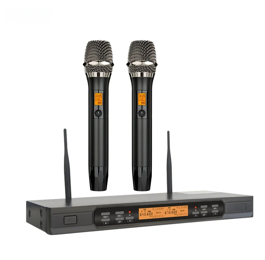 

Professional UHF Wireless Mic With Receiving Antenna For Singing Stage Karaoke Conference Teaching Speech Wireless Microphone