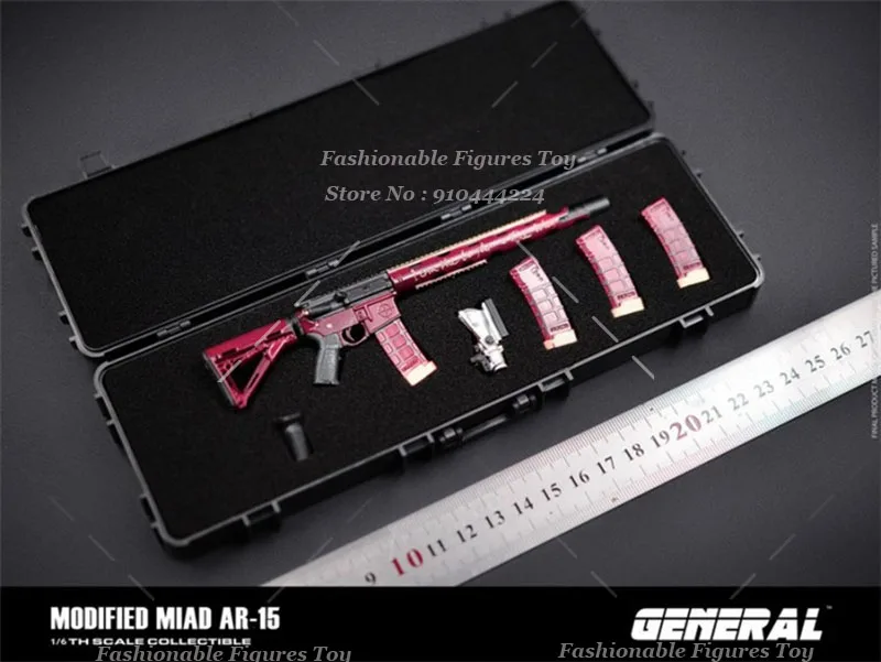 GENERAL GA-009 Escala 1/6 Arma de Soldado Clássicos Ar-15 Tipo Rifles Modelo de Plásticos de Combate Militar Fit 12 "Figura de Ação Corpo