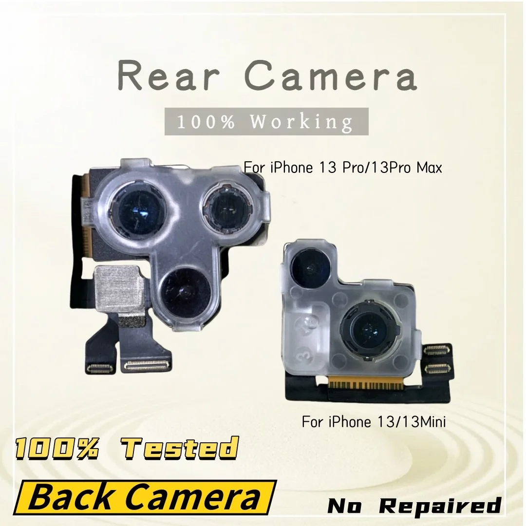 

100% Tested Rear Camera For iPhone 13 Pro Max Back Camera for iphone13 mini/13 pro/13 Rear Main Lens Flex Cable Camera