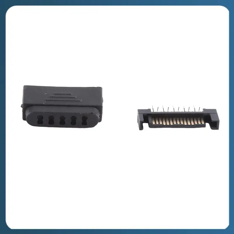 

AB02 50Pair SATA Interface Socket L29-Sata Plug 5 Holes SATA Male Socket Serial Port 15P Power Connector Shell Plug And Shell