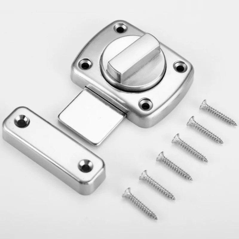 Anti-Theft Door Lock Buckles Cast Metal Hook Door Latch Toilet Doors Gate Lock Bolts for Hotel Bathroom Sliding Door