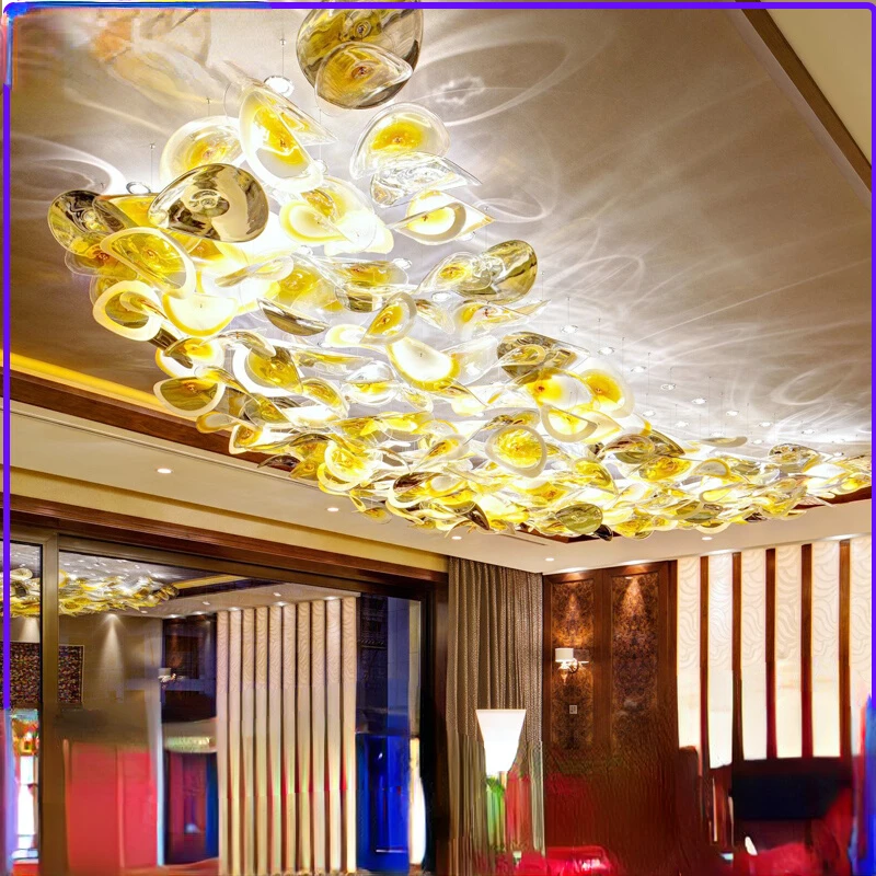 

Customized Hotel Lobby Customized Chandelier Creative Modeling Lamp Restaurant Glass Lamp Restaurant Banquet Hall Lamp