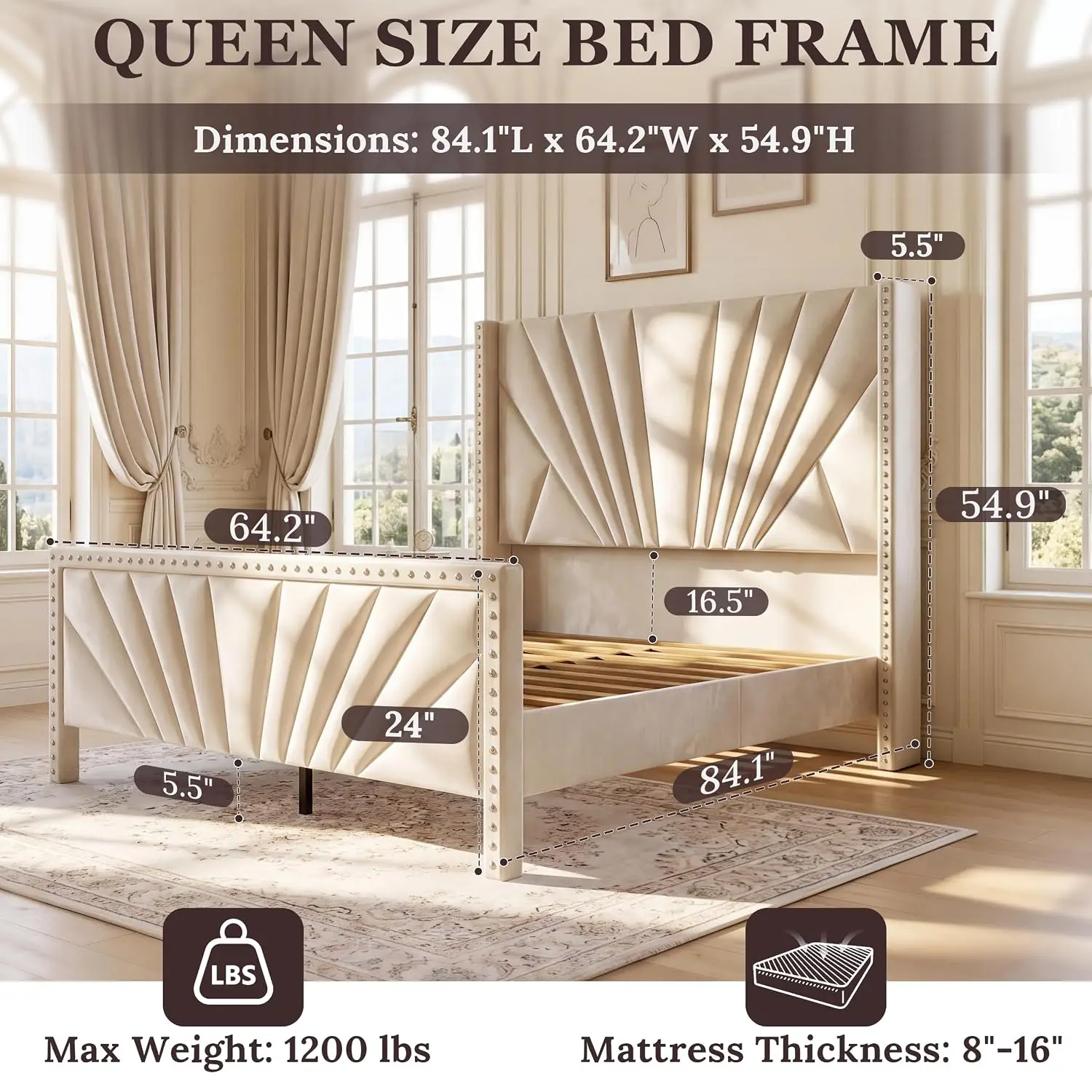 Queen Bed Frame 55