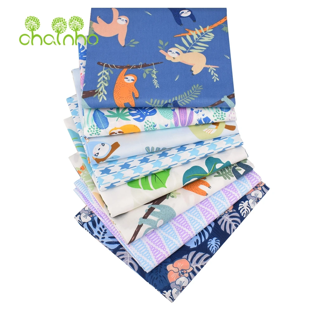 

Chainho, хлопчатобумажная ткань саржевого переплетения с принтом, материал для шитья своими руками, ткань для лоскутного шитья, 8 дизайнов мультфильмов, 2 размера, 15C246