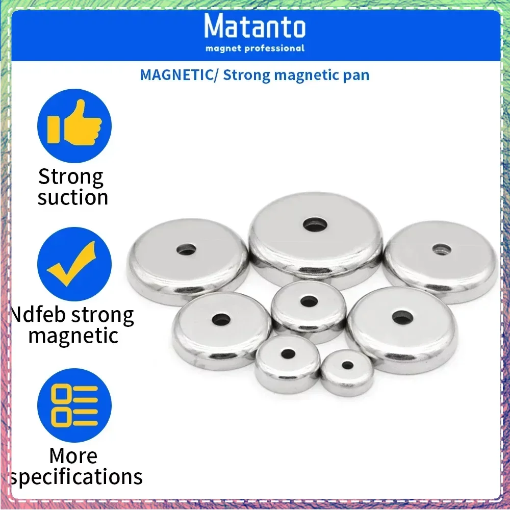 

Strong Neodymium Round Base Cup Magnet Rare Earth Magnets with Countersunk Hole and Promption Stainless Screws for Craft Office