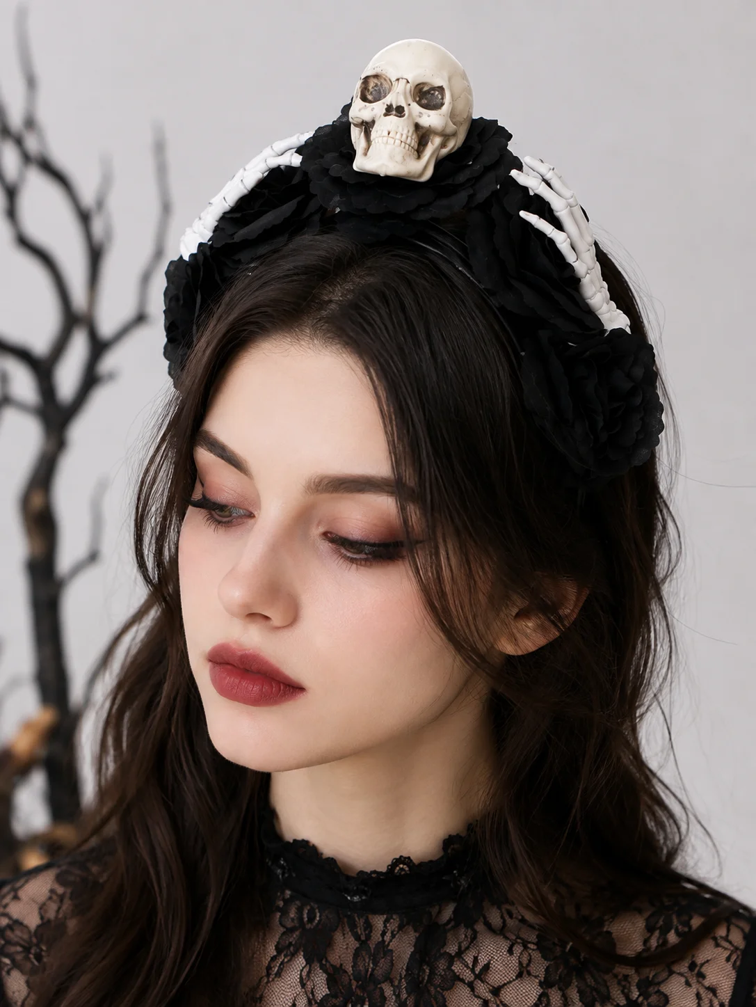 Women Accessories For Hand - طقم إكسسوارات الهالوين: عصابة رأس وقلادة