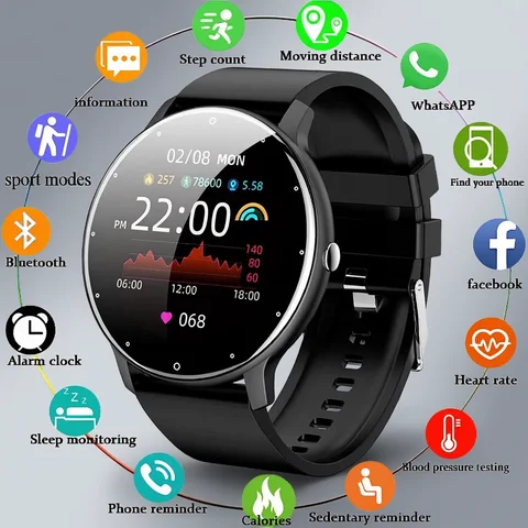 LIGE 2026 Smart Watch Women Men Ladies Gift Sport Fitness Men Watches Heart Rate Monitor Waterproof Smartwatch For Android IOS