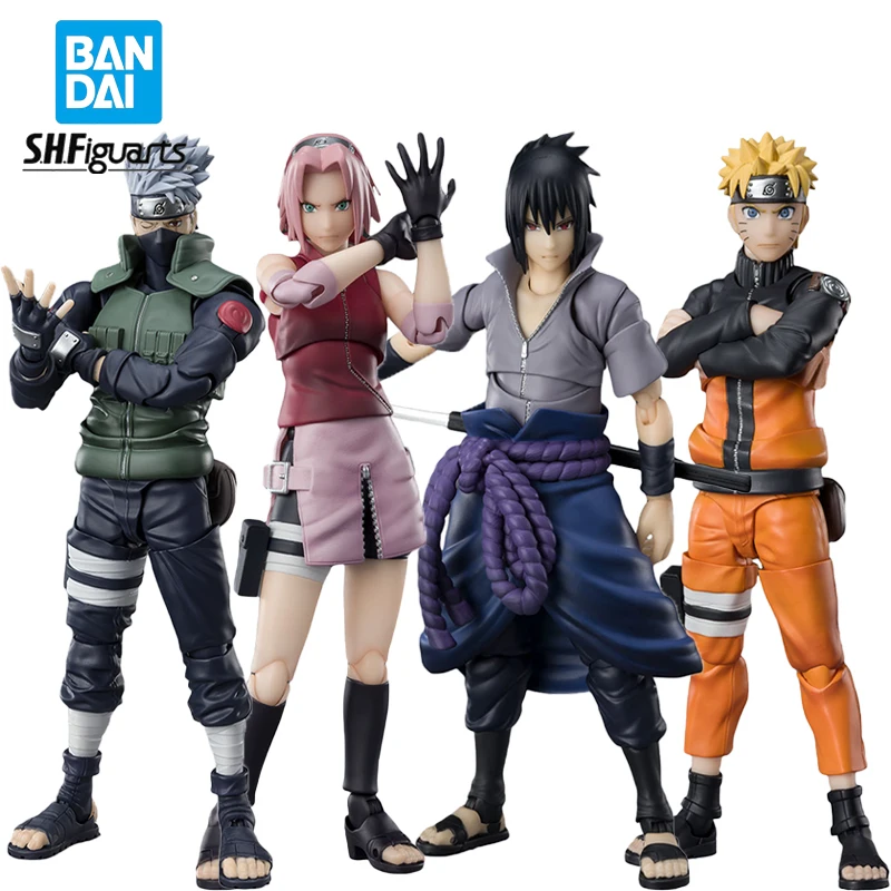 

In Stock Genuine Original S.H.Figuarts Uzumaki Naruto Haruno Sakura Uchiha Sasuke Hatake Kakashi NARUTO Action Anime Figure Doll