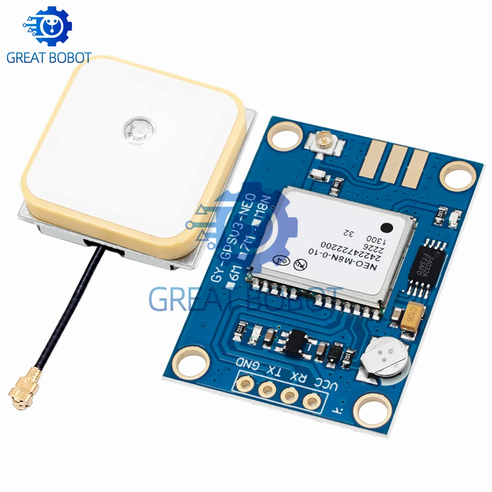 Moduł GPS NEO-M8N/NEO-6M (GY-GPSV3): kompatybilny z kontrolerami APM 1.65/2.56, Pixhawk V2.4.5 i MWC – napięcie operacyjne 3,6 V — zdjęcie produktu 6