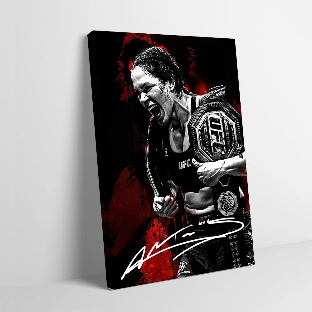 Amanda Nunes Boxer Champion Poster Customizable Printed Canvas Painting Wall Art Gift for Bathroom Decor Living Room Decorations