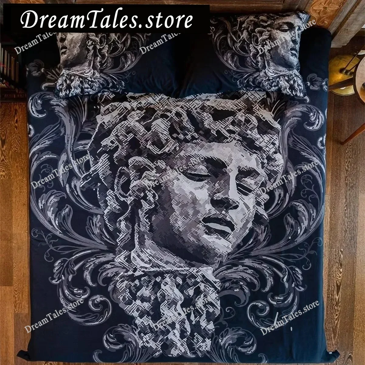 Wonderful Medusa in Myth 3D Duvet Cover Set Greek Mythology Figurine Medusa Themed Bedding Sets Full Queen Size Comforter Cover