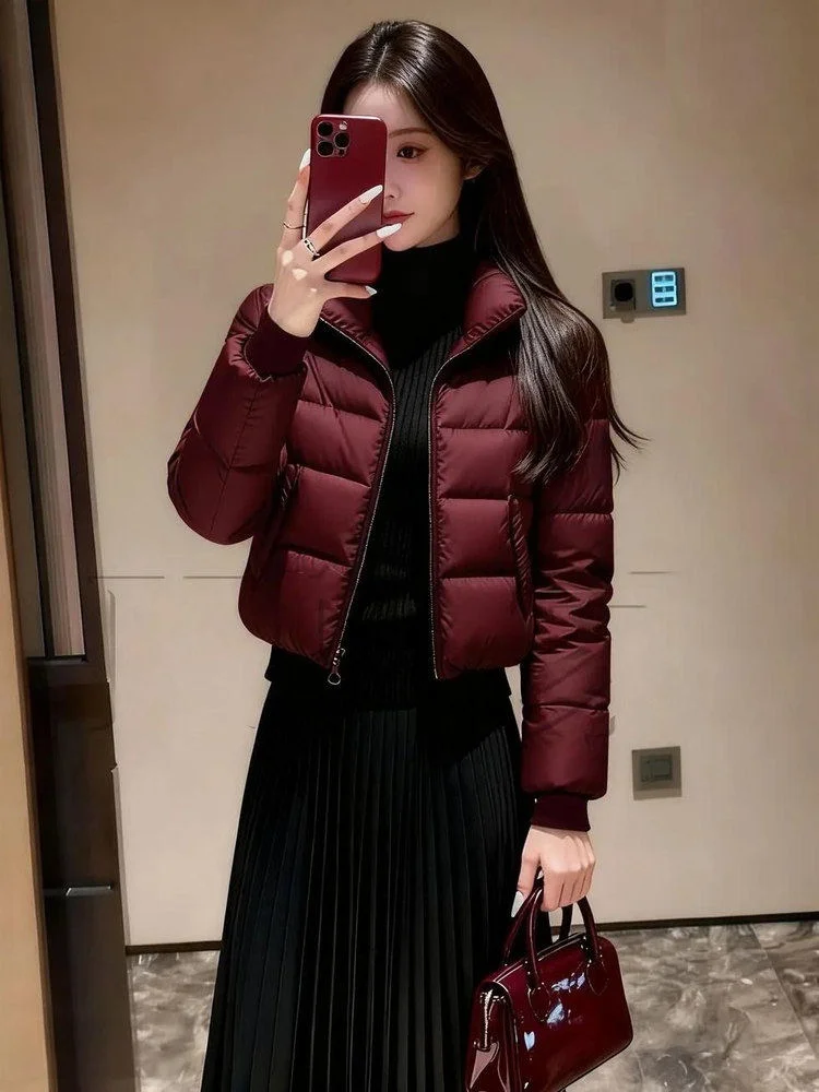 

Новинка: Легкая женская зимняя верхняя одежда из американского хлопка в стиле ретро, огнестойкий дизайн, красный цвет