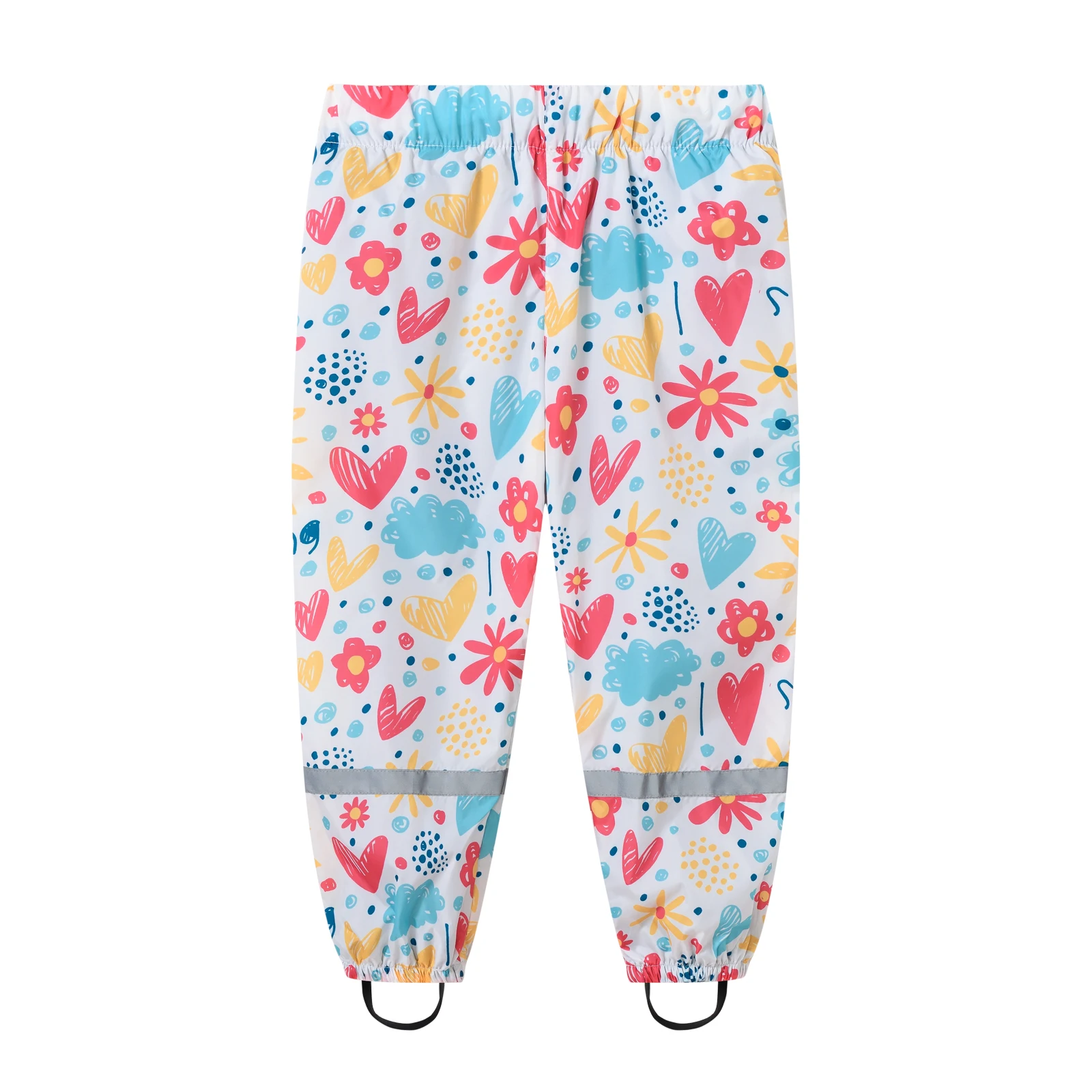 Boys and girls cute printed elastic waist pedal Joker casual pants waterproof pants