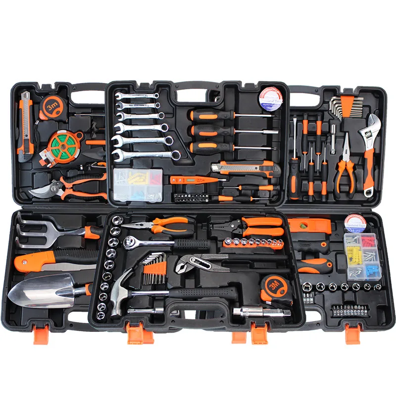 Spanner Tape Measure Screwdriver Repair Hardware Tool Box Set Hand Tools Home Repair Common Classic Set Multifunctional Portable