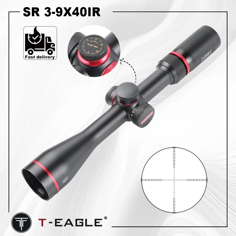 

T-EAGLE SR 3-9X40IR Caza Riflescopes Tactical Scope HK Reticle Optical Sight Hunting Weapons Accessories Fits .308 .223