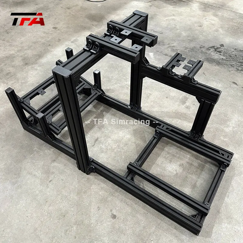 

Cheap Price Basic Home Sim Racing Rig DIY 4080 T Slot Black Anodizing Aluminum Extrusion Profile Simple Car Driving Simulation