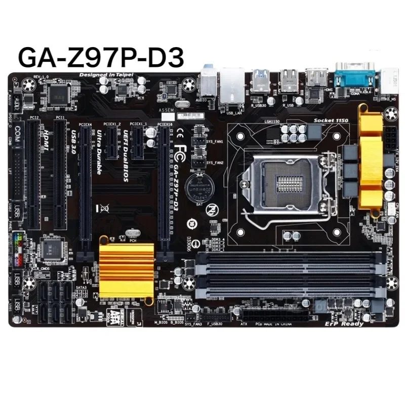 

Материнская плата для Gigabyte GA-Z97P-D3, 32 ГБ HDMI PCI-E3.0 LGA 1150 DDR3 Z97, материнская плата, 100% протестирована, ОК, полностью работает, бесплатная доставка