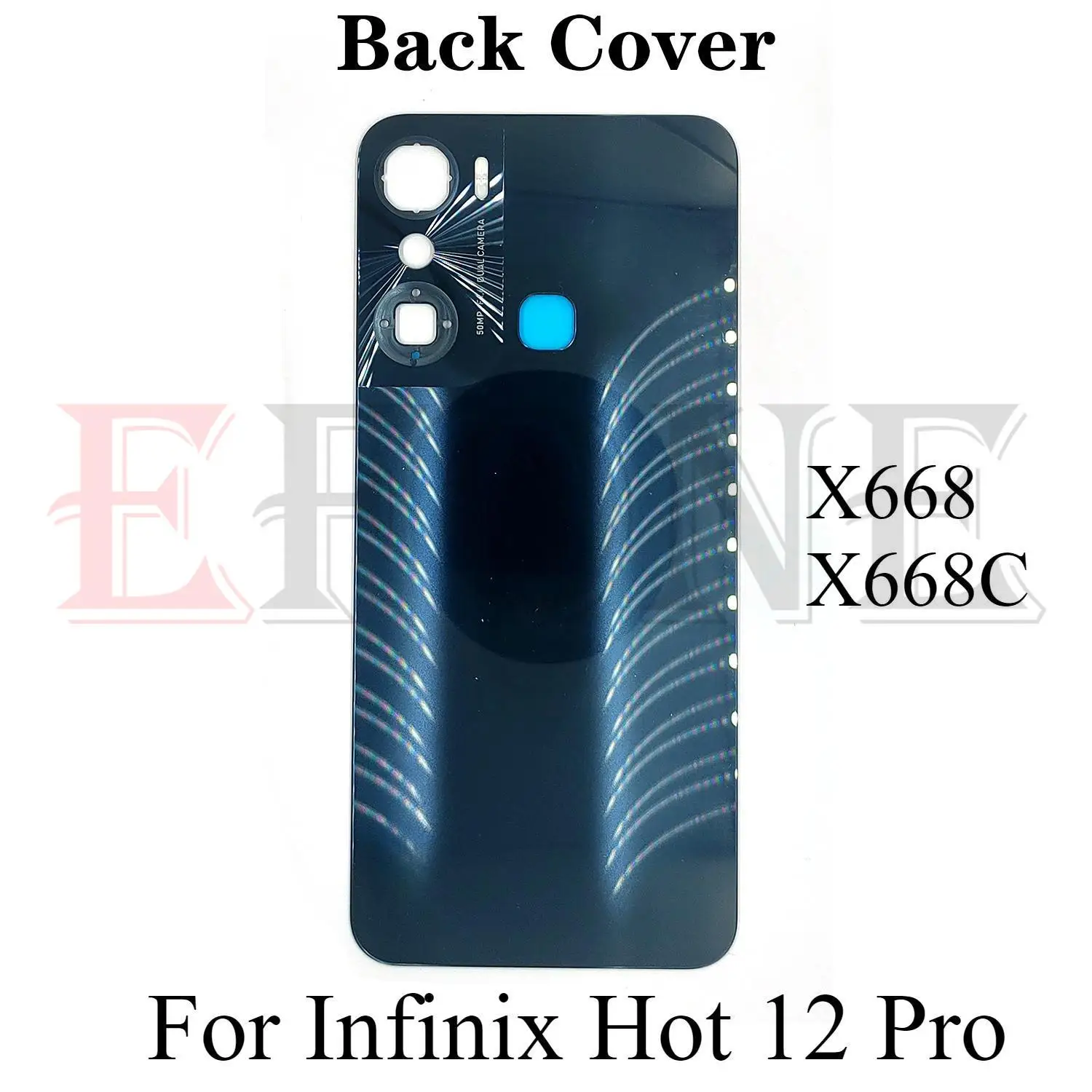 Для Infinix Hot 12 Pro X668 X668C задняя крышка батарейного отсека задняя панель корпус запасные части