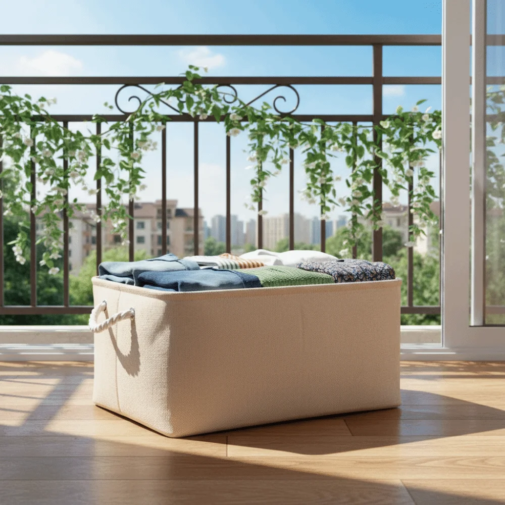 

Collapsible Laundry Basket Rectangular Linen Folding Storage Baskets with Handle Portable Clothes Sundries Organizer Laundry