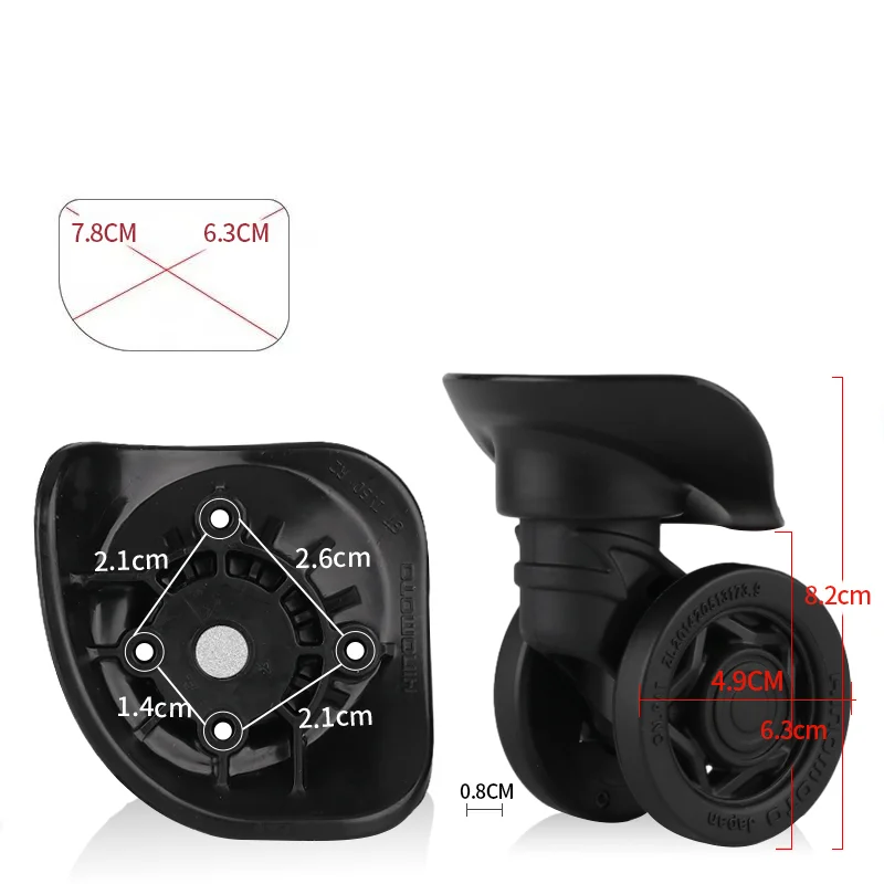 For HINOMOTO GT-IV50 Universal Wheel 2/4PCS Wheels for Suitcase  Luggage Accessories Replacement Spare Parts Mute
