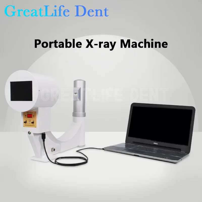 GreatLife Dent 75Kv Portable Handheld Small X Ray Digital Fluoroscopy Machine Scanner For Pets Animals Dog Cat With 15LCD Screen