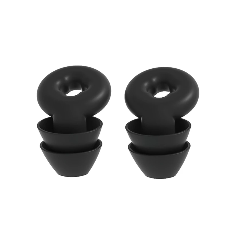 Bouchons d'oreille souples pour la réduction du bruit, bouchon d'oreille en silicone étanche pour dormir, sensibilité au bruit de l'air, noir durable