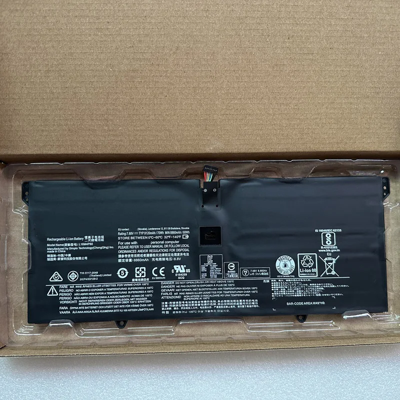 Imagem -06 - Bateria do Portátil para Lenovo Yoga Novo L16m4p60 L16c4p61 5b10n17665 5b10n01565 92013ikb Yoga Pro-13ikb 80y7002xge 80y700g6pb
