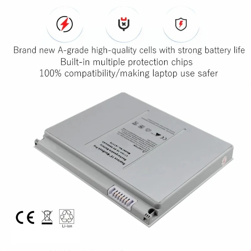 Batterie d'ordinateur portable A1175 pour Apple MacBook Pro 15 "A1150 A1211 A1226 A1260 MA463 MA464 MA600 MA601 MA609 MA610 MA348