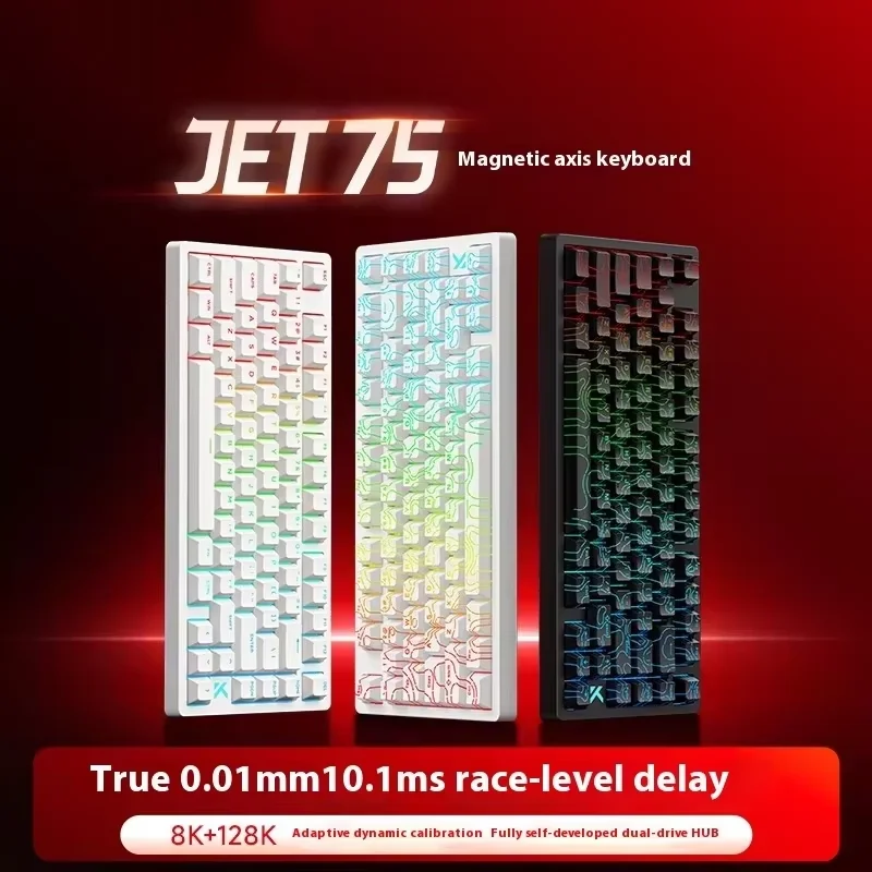 

JET75 Magnetic Axis Mechanical Keyboard Esports Game Office Customized Dedicated 8K+128K Wired Low Latency Gift