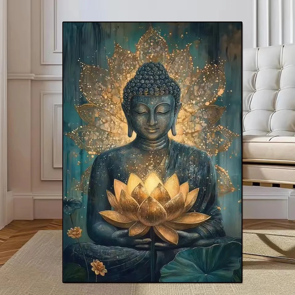 2026 5d Diamond Painting Buddha Religious Portrait Mosaic Cross Stitch Full Kits Icon Embroidery Sale Landscape Wall Decoration