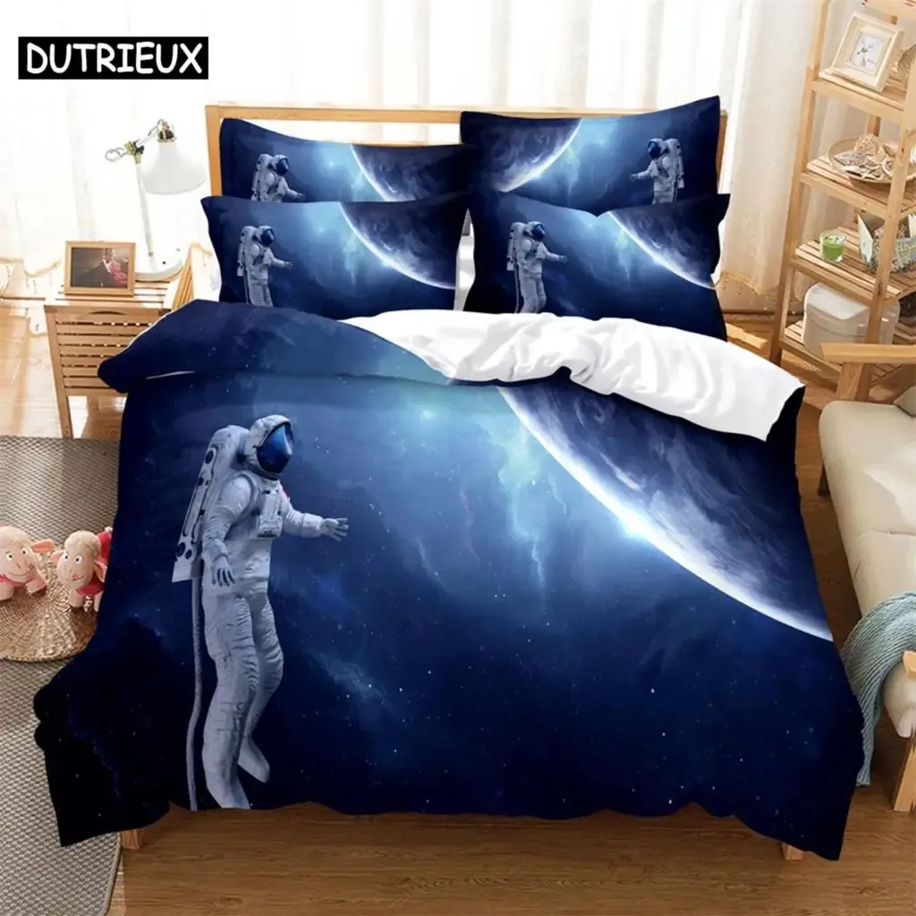 

Space Fashion Comfortable Duvet Quilt Cover Pillowcase Bedding Set Children Bedroom Decoration Home Textile