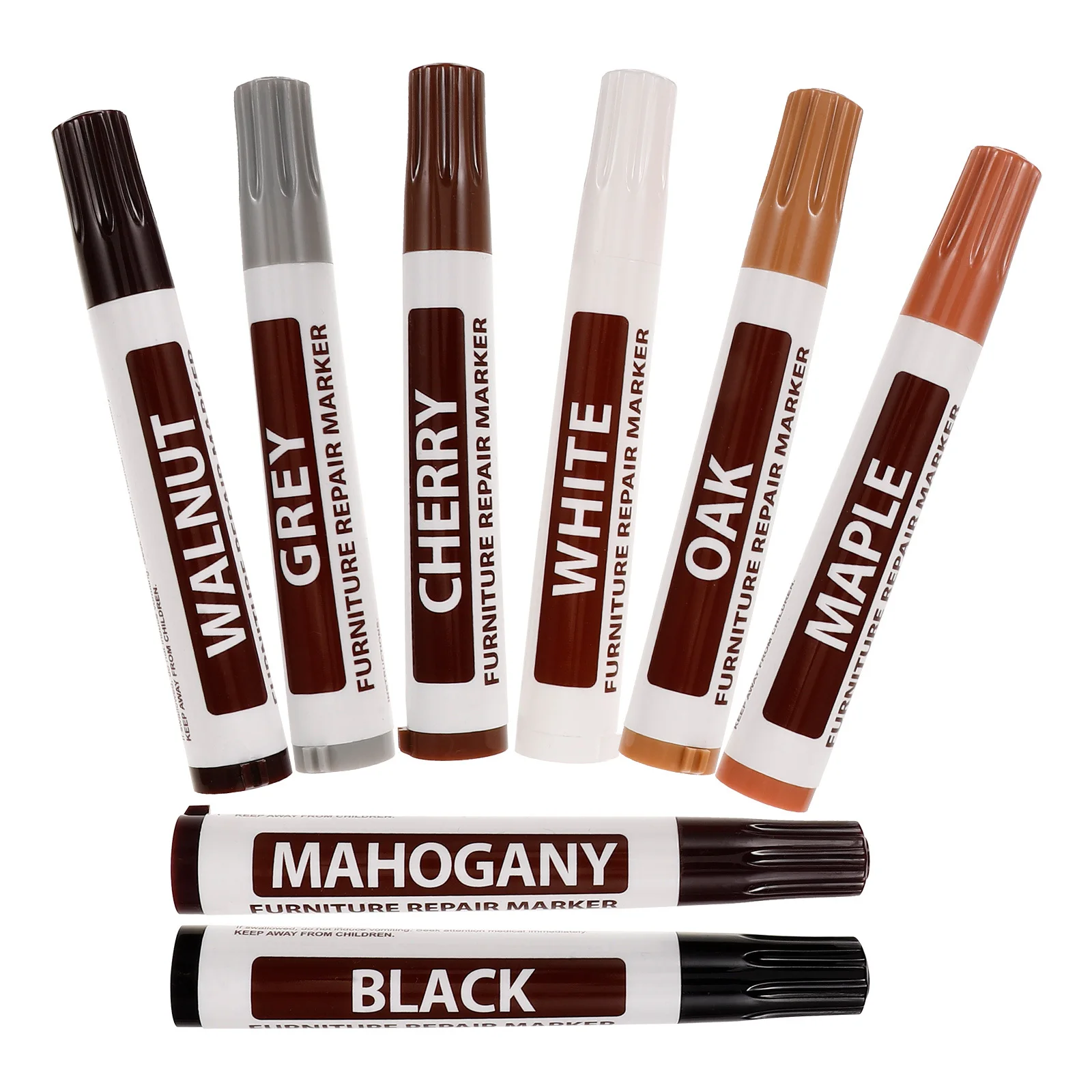 

8Pcs Furniture Repair Markers Wood Kit Portable Pen for Hardwood Floors Cabinets Tables Quick Dry Home Maintenance