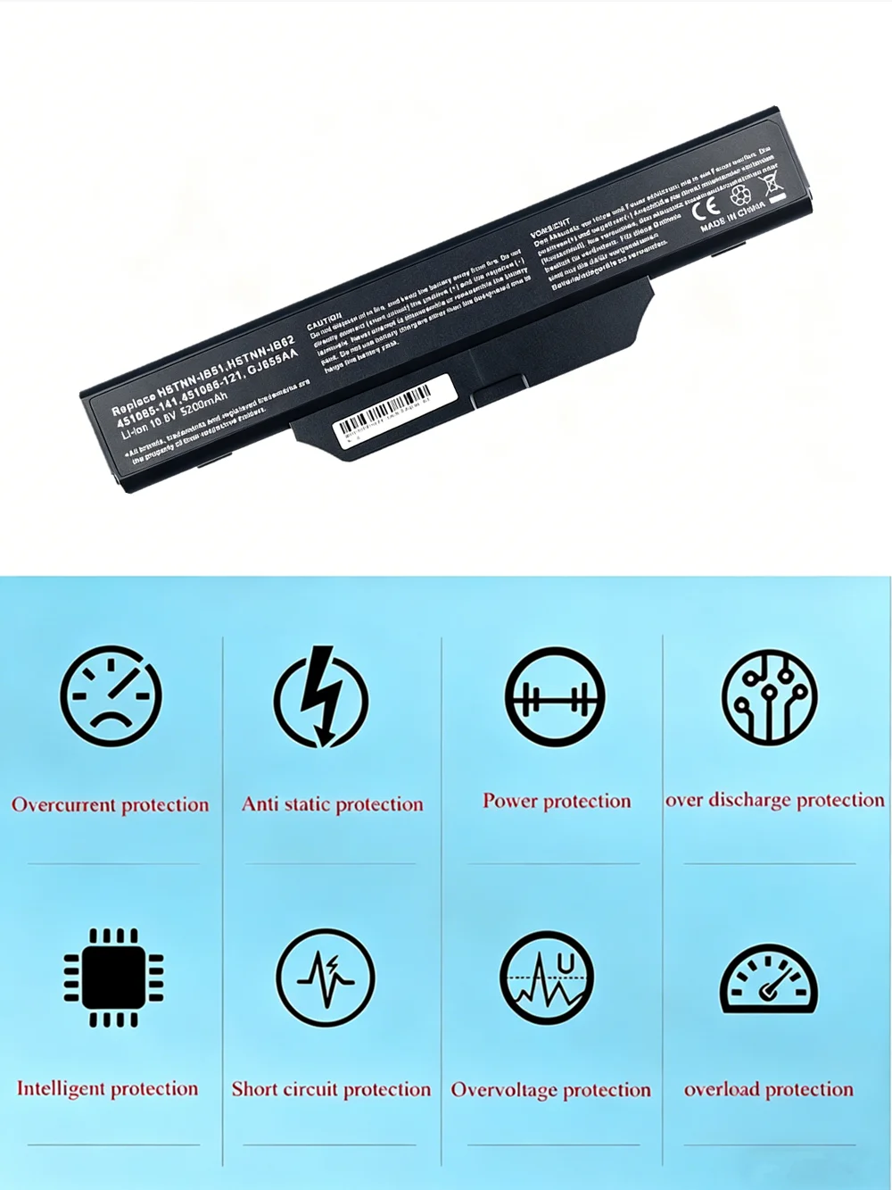 Laptop Battery For COMPAQ 510 511 610 615 For HP/COMPAQ 6720s 6730s 6735s 6820s 6830s For HP 550 Notebook PC