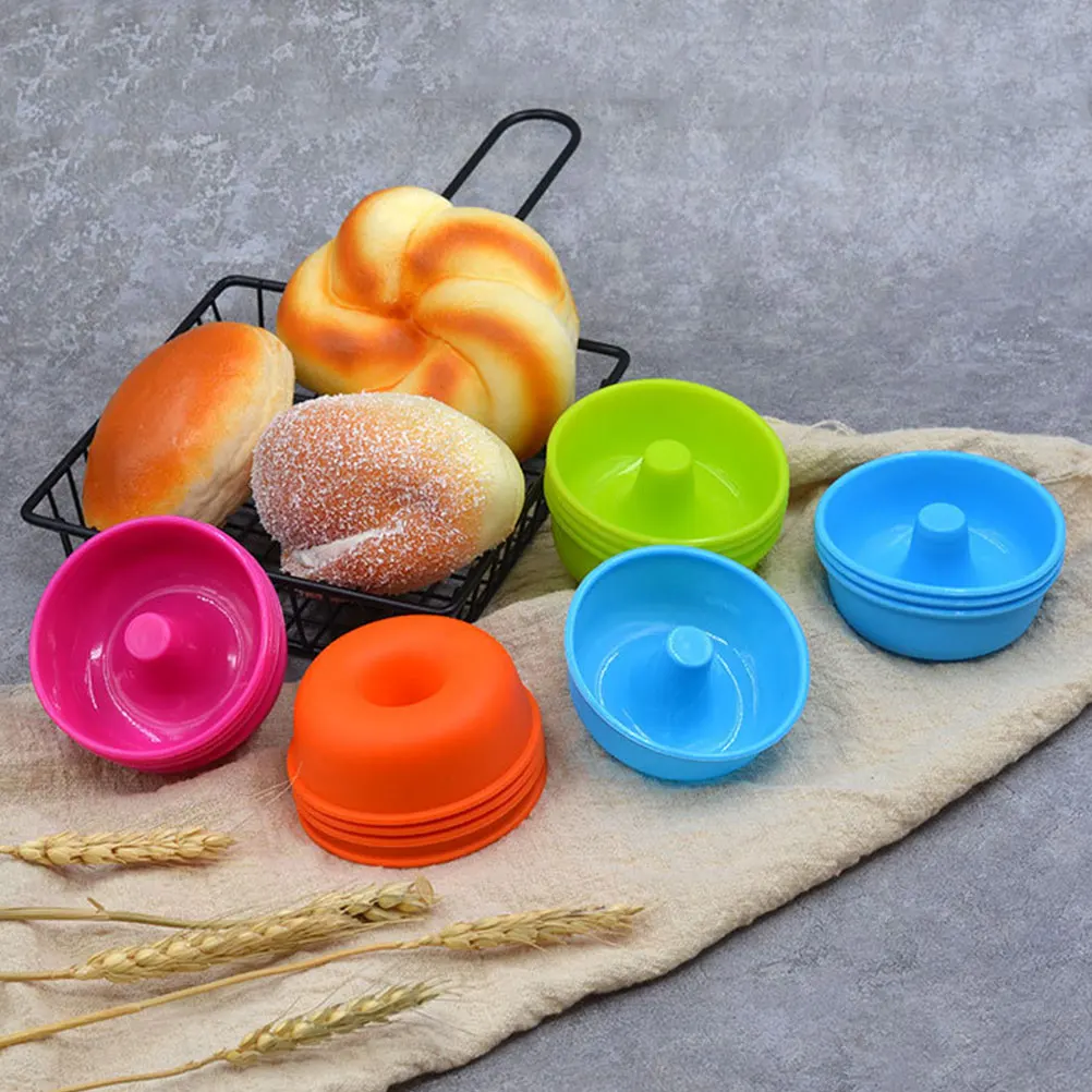 

16Pcs Doughnut Baking Mold Set Reusable Silicone Cake Pan for Home Baking Cup Mousse Cake Making Mold Nonstick Kitchen Tool