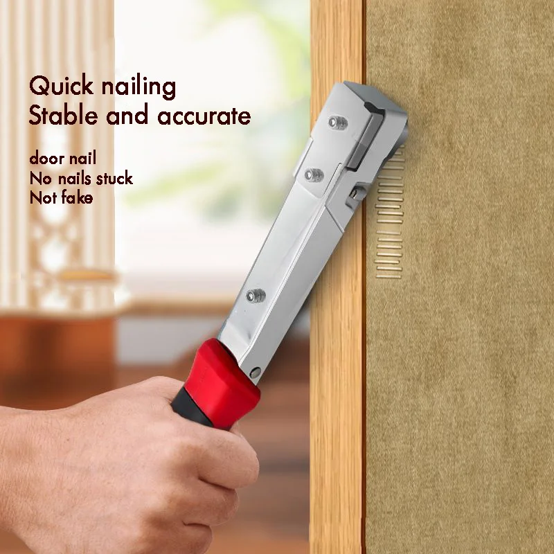 Handheld Hammer Tacker Stapler for Door Type Staples - Extra-Efficient Manual Stapler for Furniture Production And Carpentry